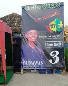 Calon Kepala Desa Desa Seloretno Kecamatan Sidomulyo Kabupaten Lampung Selatan.memanfaatkan momentum di bulan Ramadhan berbagi rizki.
