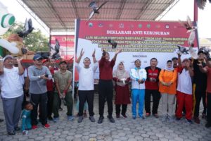 Peringati Hut Bhayangkara Ke-73, Polres Lampung Selatan Deklarasi Anti Kerusuhan