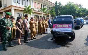 H-2, Pemkab Lampung Selatan Mulai Distribusikan Logistik Pilkades Serentak Ke Kecamatan