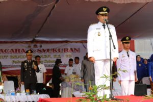 Nanang Ermanto Jadi Inspektur Upacara HUT Bhayangkara Ke-73 Di Kecamatan Way Panji