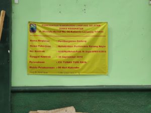 Di Jati Agung, Komisi III  DPRD Lamsel Temukan Proyek Pakai Plang Banner dan Tulisan Tangan