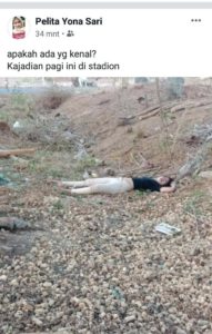 Netizen Geger Penemuan Mayat di Sekitar Stadion Jati, Kalianda