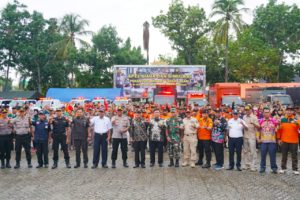 Siaga Bencana, Polres Lampung Selatan Bersama Unsur Terkait Gelar Simulasi Penanggulangan Bencana Alam