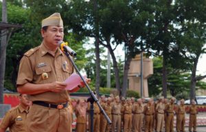 Burhanuddin Pimpin Apel Mingguan Dilingkungan Pemkab Lampung Selatan