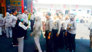 Antisipasi Virus Corona, Jajaran Polres Lampung Selatan Giatkan Pembersihan