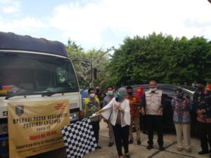 Wagub Chusnunia Buka Operasi Pasar Bersubsidi di Tubaba