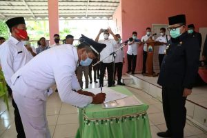 Pjs Bupati Lampung Selatan Lantik Penjabat Kades Karang Raja Kecamatan Merbau Mataram