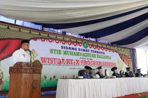 Bupati Nanang Hadiri Sidang Senat Terbuka Wisuda Ke-X STIE Muhammadiyah Kalianda, Ini Pesannya…