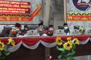 DPRD Lampung Utara Gelar Paripurna Penyampaian Badan Pembentukan Perda Kabupaten