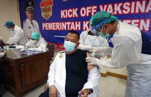 Vaksinasi Covid-19 Terus Dilaksanakan Pejabat dan ASN di Pemkab Lampung Selatan