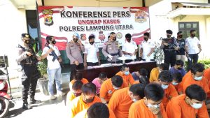 Polres Lampung Utara Ringkus 31 Tersangka Narkoba