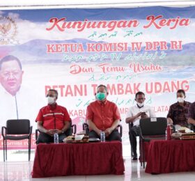 Kunker ke Lampung Selatan, Ketua Komisi IV DPR RI Audensi Bersama Peternak Udang