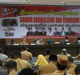 Para Camat dan Kepala Desa se- Lampung Selatan Ikuti Sosialisasi Pencegahan Paham Radikalisme dan Terorisme