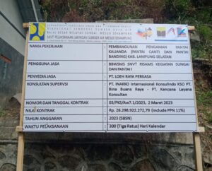 Pembangunan Pengaman Pantai Kalianda, PT LRP Ditengarai Gunakan Material Ilegal