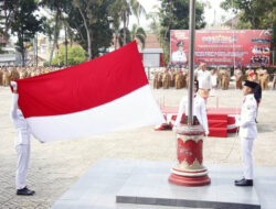 Peringati HUT Ke-67, Pemkab Lamsel Gelar Upacara Bendera