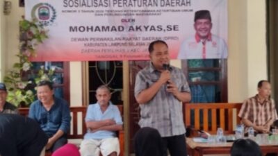 Anggota DPRD Lamsel M Akyas Ajak Masyarakat Jaga Ketentraman Dan Ketertiban Umum