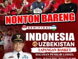 Diramaikan Sejumlah Games & Doorprize, Bupati Nanang Gelar Nobar Indonesia Vs Uzbekistan