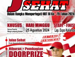 Yuk Ramaikan, Pemkab Lampung Selatan Gelar Jalan Sehat Hadiah Umrah, Minggu 25 Agustus 2024