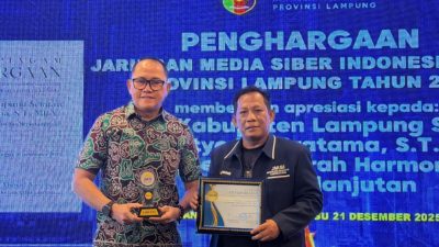 Musda JMSI Lampung, Bupati Egi Raih Anugerah Daerah Harmonis & Keberlanjutan