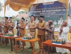 Bupati dan Wakil Bupati Lampura Kompak Peringati Resettlemen Ke-45 Bersama Warga Kecamatan Muara Sungkai 