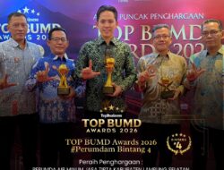 Tirta Jasa Lamsel Raih TOP BUMD Awards 2026 Bintang 4, Bupati Egi Dinobatkan Pembina Terbaik