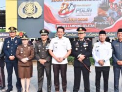 Peringatan HUT Bhayangkara ke-80 di Mapolres Lampung Selatan, Bupati Egi: Agar Polri Lebih Dicintai Rakyat